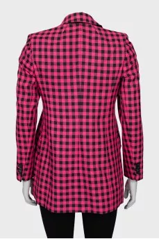 Two-color jacket in check print