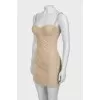 Beige corset mini dress