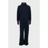 Blue knitted suit