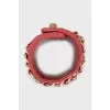 Leather bracelet decorated with chain