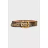 Leather belt with signature logo