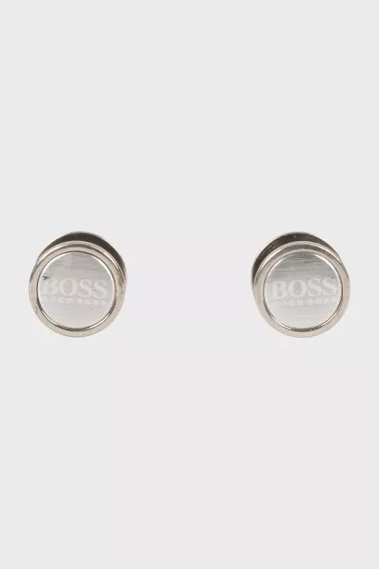 Men's cufflinks with branded logo