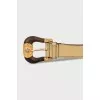 Gold-tone leather belt