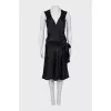 Silk wrap dress with decor