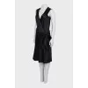 Silk wrap dress with decor