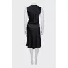 Silk wrap dress with decor