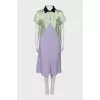 Mixed color silk dress