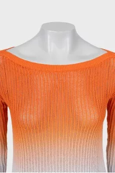 Knitted sweater with gradient effect