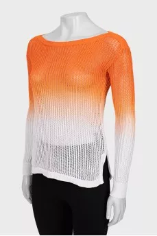 Knitted sweater with gradient effect