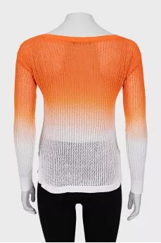 Knitted sweater with gradient effect