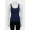 Navy blue slim fit tank