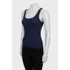 Navy blue slim fit tank