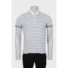 Men's striped polo shirt