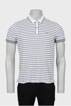 Men's striped polo shirt