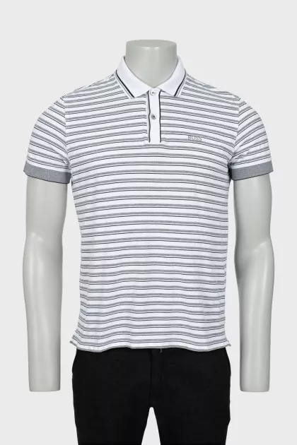 Men's striped polo shirt