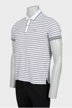 Men's striped polo shirt
