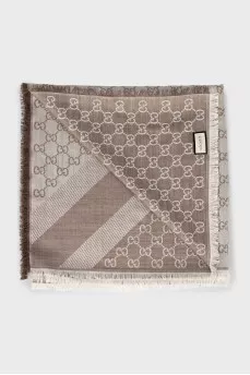 Wool and silk scarf with tag