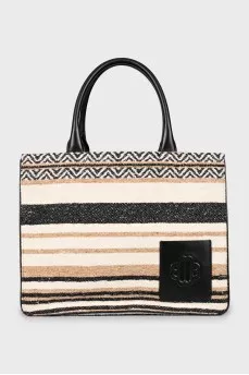 Printed textile shopping bag