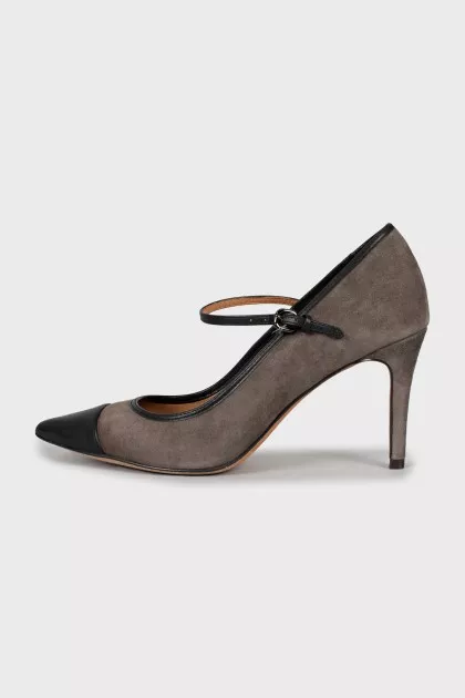 Two-tone suede and leather shoes