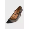 Two-tone suede and leather shoes