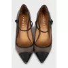 Two-tone suede and leather shoes