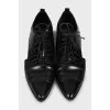 Leather brogues with pointed toe