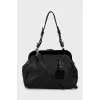 Crossbody bag with embossed leather