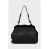 Crossbody bag with embossed leather