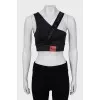 Sports top with brand logo