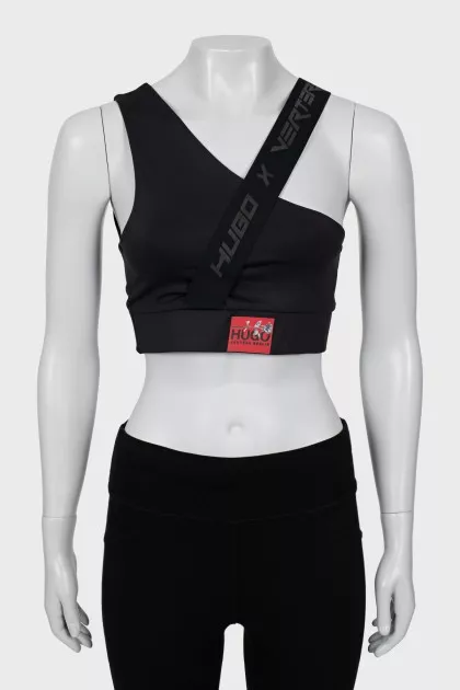 Sports top with brand logo