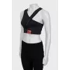 Sports top with brand logo