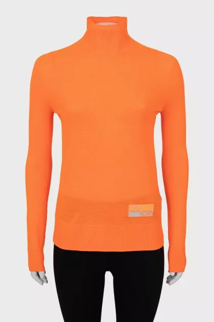 Orange golf with corporate logo