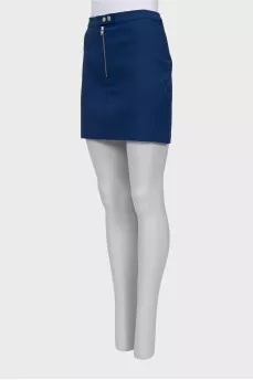Blue mini skirt with tag