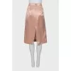 Beige midi skirt with pockets