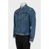 Men's distressed denim jacket