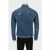 Men's distressed denim jacket