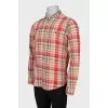 Men's mixed color plaid shirt