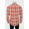 Men's mixed color plaid shirt
