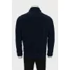 Men's blue cardigan with zipper