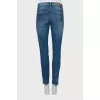 Mid-rise printed jeans