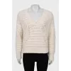Knitted V-neck Sweater