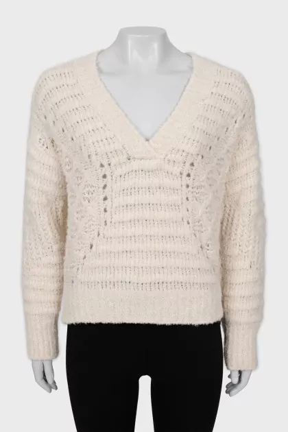 Knitted V-neck Sweater