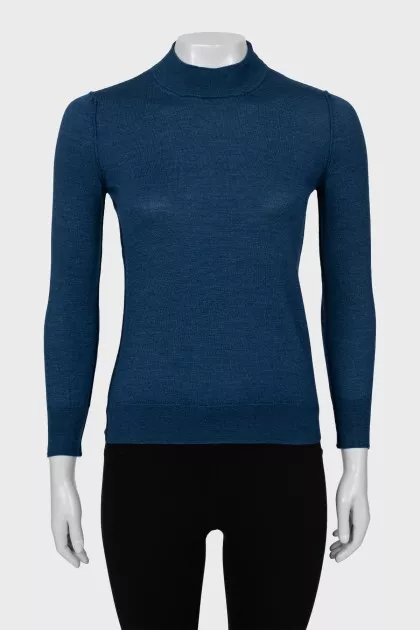Blue golf with seams facing out