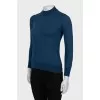 Blue golf with seams facing out