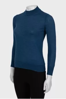Blue golf with seams facing out