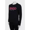 Black sweatshirt with signature print