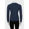 Blue sweatshirt with signature print