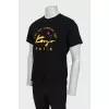 Men's black T-shirt with print