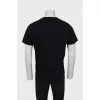Men's black T-shirt with print