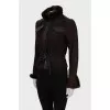 Suede jacket decorated with fur